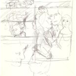 Disegno intitolato "studi-per-quadri-ad…" da Bruno, Opera d'arte originale, Biro