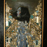 「la-femme-au-manteau…」というタイトルの絵画 Catherine Gosselinによって, オリジナルのアートワーク, オイル
