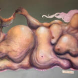 Peinture intitulée "La sirène" par Grotesk, Œuvre d'art originale, Acrylique