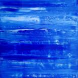 Painting titled "Bleus" by Jean François Guelfi, Original Artwork, Acrylic Mounted on Wood Stretcher frame