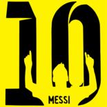 Εκτυπώσεις & Χαρακτικά με τίτλο "Messi 10" από Zuby Gul, Αυθεντικά έργα τέχνης, Screenprinting