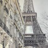 Картина под названием "Paris et sa grande…" - Guy Sopkowiz, Подлинное произведение искусства, Масло