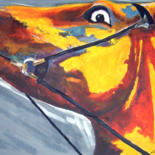 Peinture intitulée "Le cheval" par Guy Terrier, Œuvre d'art originale, Acrylique