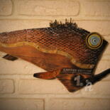 Sculpture titled "Fish № 1" by Hakaro, Original Artwork, Wood