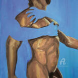Peinture intitulée "Embrace" par Hank Wandle, Œuvre d'art originale, Acrylique Monté sur Carton