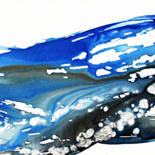 Peinture intitulée "La vague d'O" par Stéphane Hauton (O), Œuvre d'art originale, Aquarelle