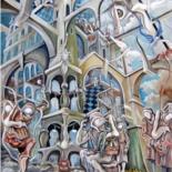 Peinture intitulée "Le palais du temps" par Hazoo, Œuvre d'art originale