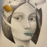 Rysunek zatytułowany „Mujer I” autorstwa Hector Acevedo, Oryginalna praca, Ołówek