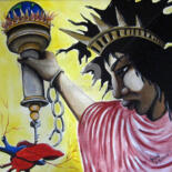 Painting titled "Lady Liberty" by Helene, Original Artwork, Acrylic