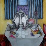 Painting titled "TEA TIME NEVER LONE…" by Helene, Original Artwork