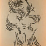 Drawing titled "Vena" by Hélène Roberge, Original Artwork, Charcoal