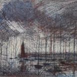 Pittura intitolato "Port" da Henri Eisenberg, Opera d'arte originale, Acquarello Montato su Cartone