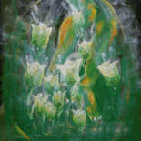 Painting titled "1-4-leis-green-ange…" by Beauty Heart Concepts, Original Artwork, Acrylic