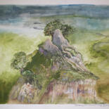 Картина под названием "Landscape Imaginary" - Hilda Garman, Подлинное произведение искусства, Акварель