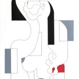 Disegno intitolato "Love Story" da Hildegarde Handsaeme, Opera d'arte originale, Acrilico