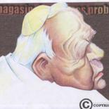 Painting titled "POPE.JEAN PAUL DEUX…" by Henri Louette Homepage, Original Artwork