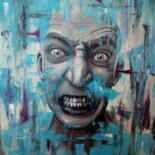 Painting titled "Extreme anger" by Hocine Oulmi, Original Artwork, Oil