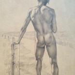 Drawing titled "DRAWING YOUNG MAN #…" by Hongtao Huang, Original Artwork, Pencil