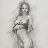 Dibujo titulada "DRAWING-Female nude…" por Hongtao Huang, Obra de arte original, Lápiz