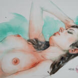 "Sleeping Beauty" başlıklı Tablo Hongtao Huang tarafından, Orijinal sanat, Suluboya