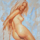 Painting titled "oil painting  girl…" by Hongtao Huang, Original Artwork, Oil