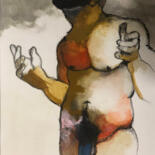 Drawing titled "L'homme qui demanda…" by Hugo Bartoli, Original Artwork, Acrylic
