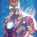 Dessin intitulée "Iron Man" par Hugo Caron, Œuvre d'art originale, Pastel
