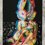 Malerei mit dem Titel "Sexual compatibility" von Iana Venedchuk, Original-Kunstwerk, Gouache Auf Andere starre Platte montie…