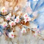 Painting titled "FLOWERING TREE BRAN…" by Ibolya Taligas, Original Artwork, Watercolor