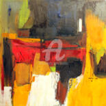 Painting titled "Composition abstrai…" by Ica Saez, Original Artwork
