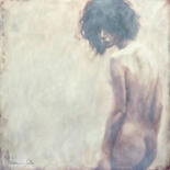 Painting titled "Nude #347" by Igor Shulman, Original Artwork, Oil Mounted on Wood Stretcher frame