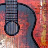Painting titled "Guitarra Clasica Ro…" by Edna Ildefonso, Original Artwork