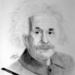 Drawing titled "Drawing of Albert E…" by Ilker Cangür, Original Artwork, Airbrush