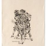 Drawing titled "STOOL OF THE DAY Nr…" by Ilya Kexholmsky, Original Artwork, Graphite