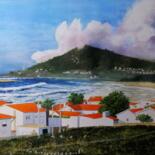 Pintura intitulada "Praia de Moledo, Ca…" por Inês Dourado, Obras de arte originais, Aquarela