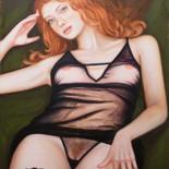 Painting titled "Ginger" by Oxana Samigulina, Original Artwork, Oil