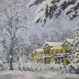 Painting titled "Kaiservilla" by Ingrid Dohm, Original Artwork, Acrylic