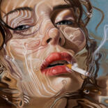 Рисунок под названием "Smoke under water" - Inna Medvedeva, Подлинное произведение искусства, Пастель