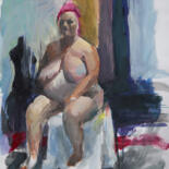 Картина под названием "Γυναικείο γυμνό" - Ioannis Filippopoulos, Подлинное произведение искусства, Акрил