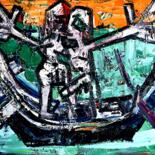 Картина под названием "In Venice" - Ion Morarescu, Подлинное произведение искусства, Масло Установлен на Деревянная рама для…