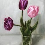 Peinture intitulée "flowers" par Iryna Karpiak, Œuvre d'art originale, Huile