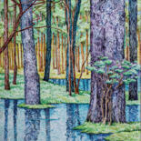 Pintura titulada "Майский лес" por Irina Mironets, Obra de arte original, Acuarela