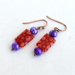 Design titled "Red and purple earr…" by Irena Zelickman, Original Artwork, Jewelry