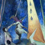 Peinture intitulée "Rain dance" par Irina Tsvetkova, Œuvre d'art originale, Huile Monté sur Châssis en bois