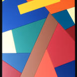 Painting titled "La Geometrie des co…" by Irina Duquesne Et Philippe Dufay, Original Artwork, Lacquer