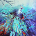 Картина под названием "Peacock" - Irina Rumyantseva, Подлинное произведение искусства, Акрил Установлен на Деревянная рама д…