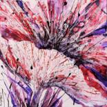 Painting titled "Pink Poppy Blossom 2" by Irina Rumyantseva, Original Artwork, Acrylic