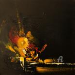 Malerei mit dem Titel "Engrenage" von Isabel Ollange, Original-Kunstwerk, Öl