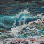 Painting titled "Se alegra el mar" by Isabelle Jacq (Gamboena), Original Artwork, Acrylic