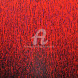Malarstwo zatytułowany „Red light rain” autorstwa Isabelle Pelletane, Oryginalna praca, Akryl Zamontowany na Drewniana rama…